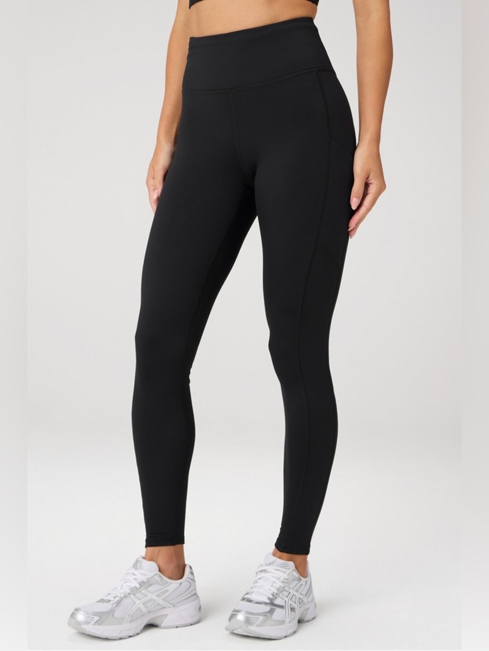 Fabletics Cold weather Black High-Waist Leggings- Medium short